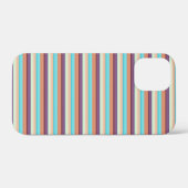 かわいい青い茶色のストライプ Case-Mate iPhoneケース (裏面 (横))