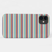 かわいい青い茶色のストライプ Case-Mate iPhoneケース (裏面(横))