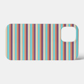 かわいい青い茶色のストライプ Case-Mate iPhoneケース (裏面 (横))