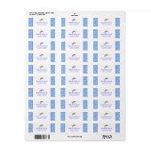 かわいい青い虹の雨 ラベル (フルシート)