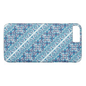 かわいい青い装飾のウクライナン柄のデザイン Case-Mate iPhoneケース (裏面(横))