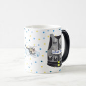 かわいい青い警察帽 モーフィングマグカップ (正面右)