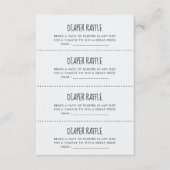 かわいい青い象おむつラッフルゲームカード エンクロージャーカード (正面)