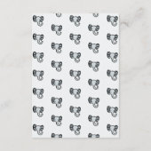 かわいい青い象おむつラッフルゲームカード エンクロージャーカード (裏面)