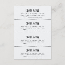 かわいい青い象おむつラッフルゲームカード エンクロージャーカード