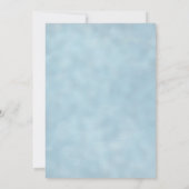 かわいい青い象の赤ちゃんのシャワー 水彩 招待状 (裏面)