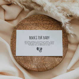 かわいい青い象の赤ちゃんシャワーブックリクエストカード エンクロージャーカード