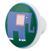 かわいい青い象 セラミックノブ (右)