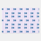 かわいい青い象 ラッピングペーパーシート (正面3)