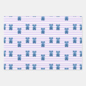 かわいい青い象 ラッピングペーパーシート (正面)