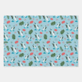 かわいい青い足のブービーバードラバー ラッピングペーパーシート (正面)