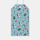 かわいい青い足のブービー ギフトタグ (正面)