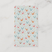 かわいい青い農場鶏の本ベビー エンクロージャーカード (裏面)