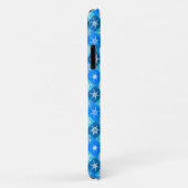 かわいい青い雪の結晶のパターンデザイン Case-Mate iPhoneケース (裏面/右)