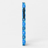 かわいい青い雪の結晶のパターンデザイン Case-Mate iPhoneケース (裏面/左)