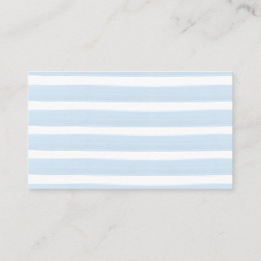 かわいい青い馬の男の赤ちゃんシャワーおむつラッフル エンクロージャーカード (裏面)