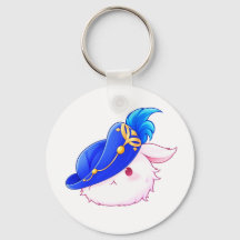 かわいい青い魔法使いウサギステッカー