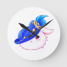 かわいい青い魔法使いウサギステッカー