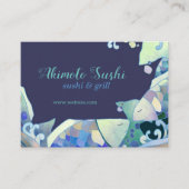 かわいい青い魚すし職人 名刺 (正面)