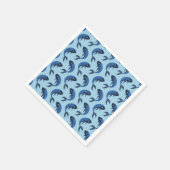 かわいい青い魚のナプキン スタンダードカクテルナプキン (角)