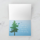 かわいい青い鳥があなたは甘く歌う カード (内部)