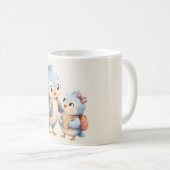 かわいい青い鳥のアクセント コーヒーマグ コーヒーマグカップ (正面右)