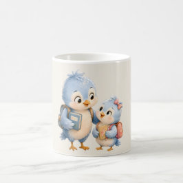 かわいい青い鳥のアクセント コーヒーマグ コーヒーマグカップ