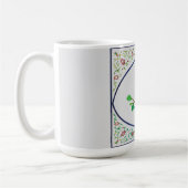 かわいい青い鳥のタペストリー コーヒーマグカップ (左)