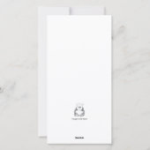 かわいい青い鳥のフラットホリデーカード シーズンカード (裏面)