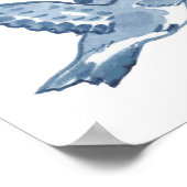 かわいい青い鳥の水色動物の自然野生動物 ポスター (角)