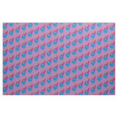 かわいい青い鳥の水色 ファブリック (ヤード)