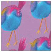 かわいい青い鳥の水色 ファブリック (クローズアップ)