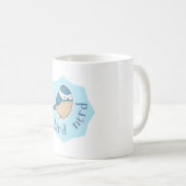 かわいい青い鳥の鳥好き コーヒーマグカップ (正面右)