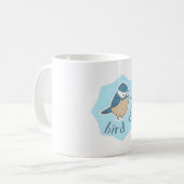 かわいい青い鳥の鳥好き コーヒーマグカップ (正面左)