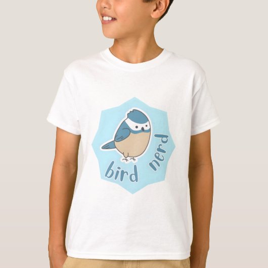 かわいい青い鳥の鳥好き Tシャツ (正面)