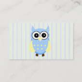 かわいい青および黄色のフクロウのテレホンカード コーリングカード (裏面)