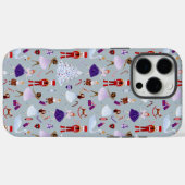 かわいい青くるみ割りクリスマスパターン Case-Mate iPhoneケース (裏面 (横))