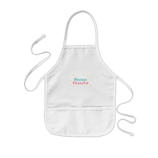 かわいい青とピンクのキッズエプロン 子供用エプロン (正面)