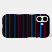 かわいい青とピンクのストライプ Case-Mate iPhoneケース (裏面 (横))