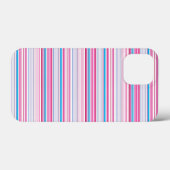 かわいい青とピンクのストライプ Case-Mate iPhoneケース (裏面 (横))