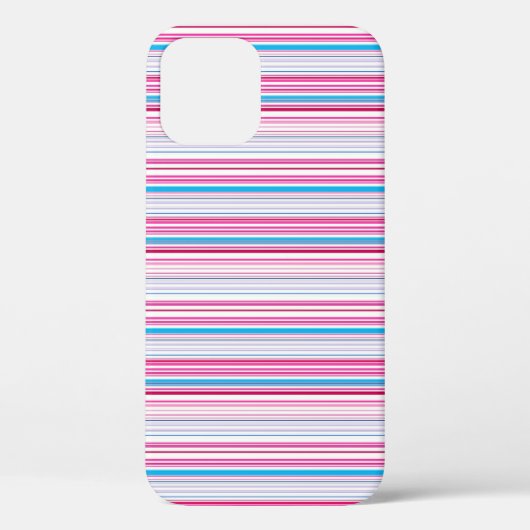 かわいい青とピンクのストライプ Case-Mate iPhoneケース (裏面)