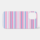 かわいい青とピンクのストライプ Case-Mate iPhoneケース (裏面 (横))
