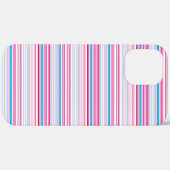 かわいい青とピンクのストライプ Case-Mate iPhoneケース (裏面 (横))