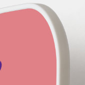 かわいい青とピンクのトンボ漫画イラストレーション ピックルボールラケット (左詳細)