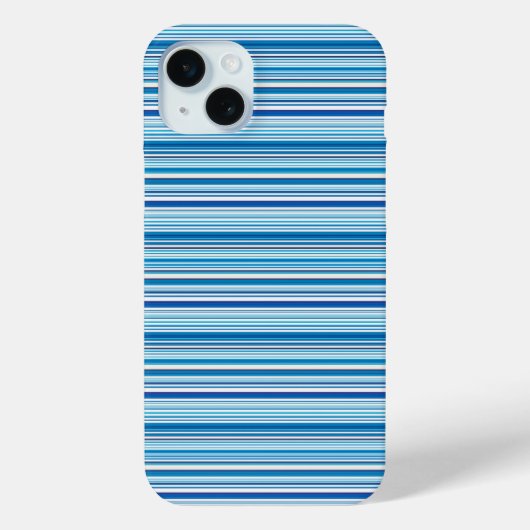 かわいい青と白のストライプ Case-Mate iPhoneケース (裏面)