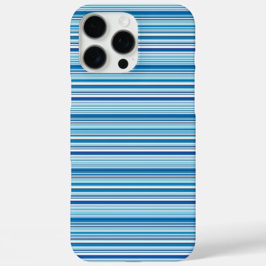 かわいい青と白のストライプ Case-Mate iPhoneケース (裏面)