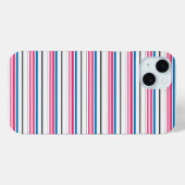 かわいい青と白のストライプ Case-Mate iPhoneケース (裏面 (横))