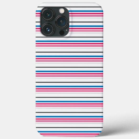 かわいい青と白のストライプ Case-Mate iPhoneケース (裏面)