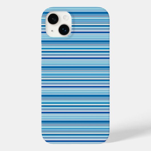 かわいい青と白のストライプ Case-Mate iPhoneケース (裏面)