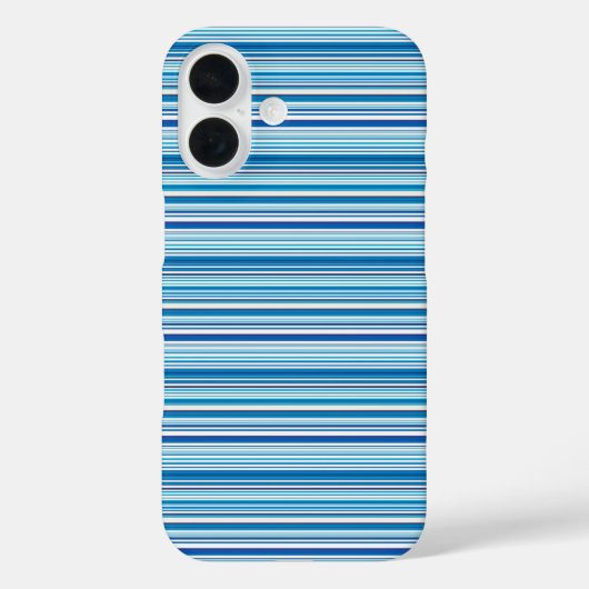 かわいい青と白のストライプ Case-Mate iPhoneケース (裏面)